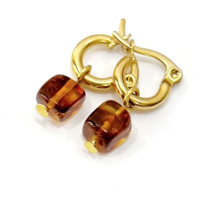 ARITOS AMBAR DORADO