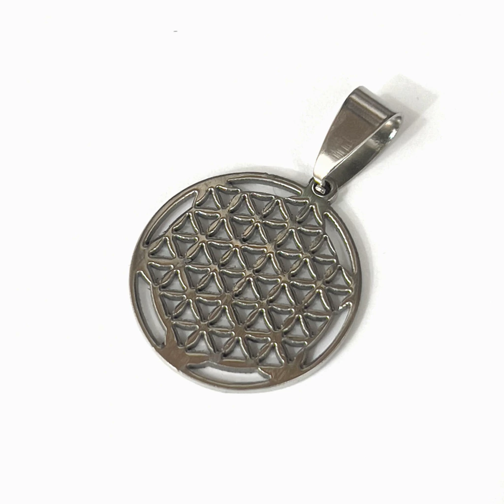 SKU 17.858 FLOR DE LA VIDA PEQUEÑO DE ACERO 2 CM