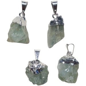 DIJE BAÑO DE PLATA FLUORITA VERDE PEQUEÑO (ENGARCE PREMIUM)