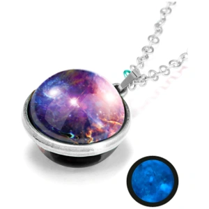 COLLAR ESFERICO NEBULOSA(BRILLA EN LA OSCURIDAD)