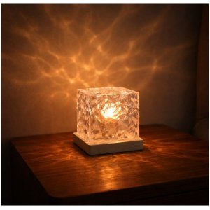 LAMPARA CUBO, EFECTO AGUA