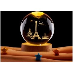 LAMPARA ESFERA TORRE EIFFEL 6CM