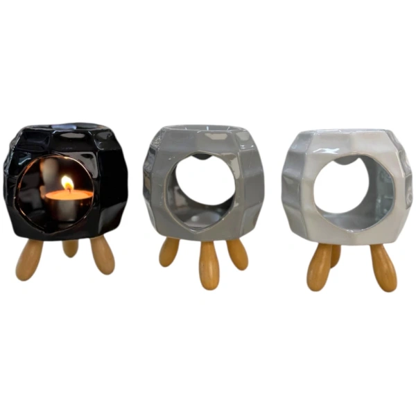 HORNITO PATAS SIMIL MADERA 11,3CM CERAMICA ILUMINARTE