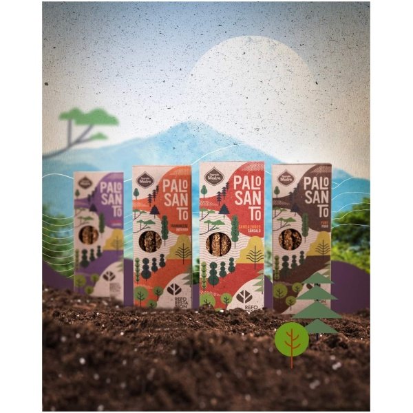 Sahumerio palo santo sustentable x4