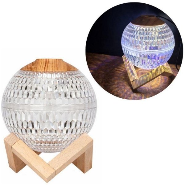 HUMIDIFICADOR ESFERA CRISTAL COLORES (CON FILTRO)