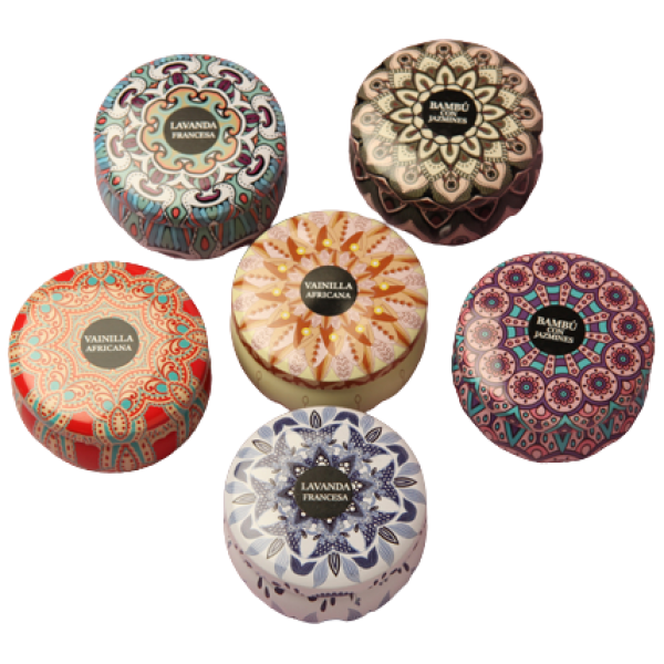 Lata mandala aromática 5.5 cm diámetro