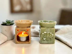 HORNITO FLOR DE LOTO 7,8 CM CERAMICA ILUMINARTE