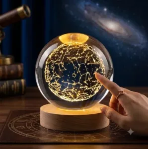 LAMPARA CONSTELACIONES ESFERA DE CRISTAL 6CM