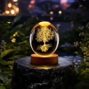 LAMPARA ARBOL ESFERA DE CRISTAL 6CM